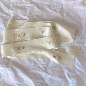 Authentic Dior Gift Wrapping Ribbon | 2" Wide | Gold Holiday